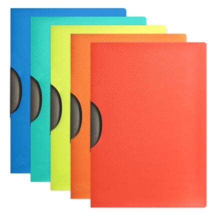 Oxford Clip Urban Dossier in plastica rigida traslucida A4 con clip - Capacità per 30 fogli - Resistente e durevole - Colori assortiti