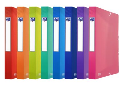 Raccoglitore per progetti Oxford Urban A4 - Copertina in plastica traslucida - 3 tasche fisse - Dorso da 40 mm - Colori assortiti