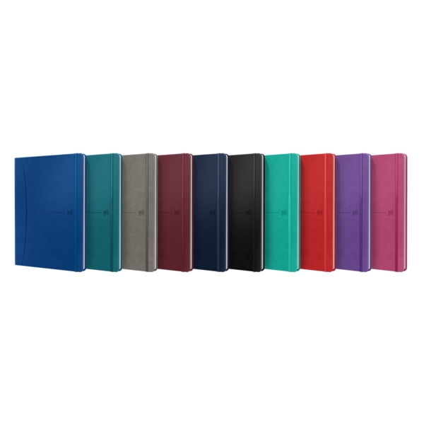Quaderno cucito Oxford Signature con copertina rigida B5 - 1 riga - 80 fogli - Colori assortiti