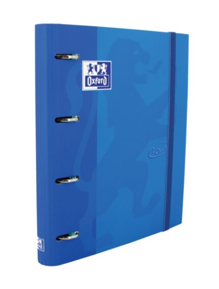 Oxford Touch A4+ Europeanbinder - Copertina extra resistente - Dorso da 45 mm - Anelli 4Dx35 mm - Include ricambio 5x5 - Colore Denim