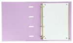 Oxford Europeanbinder Touch A4+ Raccoglitore ad anelli con ricambio a quadretti 5x5 - Copertina extra spessa - Chiusura con elastico - Colore malva pastello - immagine 2