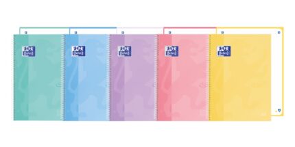 Oxford School Touch Europeanbook 1 Quaderno A4+ 80 fogli microperforati a righe Dots - Copertina estraibile - Colori pastello assortiti