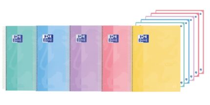 Oxford School Touch Europeanbook 5 Dotbook A4+ - Copertina a scatto - Griglia 5x5 - 120 fogli - Colori assortiti