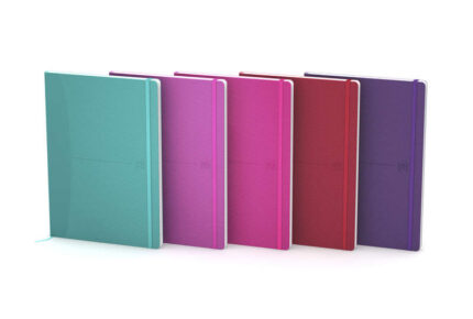 Oxford Signature A5 Quaderno cucito - Copertina in gomma flessibile - 80 fogli lisci - Colori assortiti