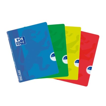 Oxford School Classic Openflex A5 Taccuino rilegato - Copertina in plastica resistente - 1 riga con 2 margini - 48 fogli - Colori assortiti