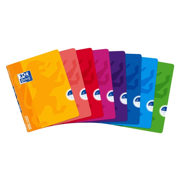 Oxford School Classic Openflex Quaderno rilegato A5+ 48 fogli 1 riga con margine - Copertina in plastica traslucida - Ideale per studenti - Colori assortiti