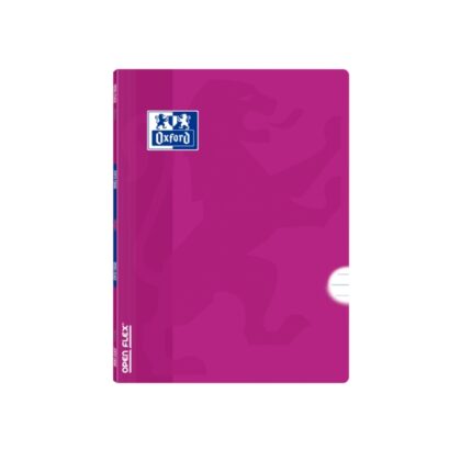 Oxford School Classic Openflex Quaderno rilegato A5+ 48 fogli a riga singola con margine - Copertina in plastica traslucida - Ideale per studenti - Colore lilla