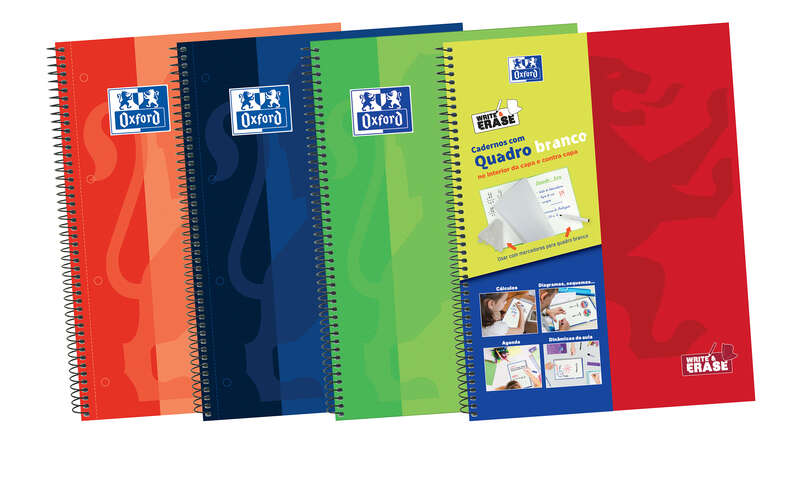 Oxford School Classic Write&Erase A4+ Europeanbook - Copertina rigida - 1 riga 2M - 100 fogli - Colori assortiti