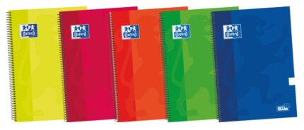 Oxford School Classic Write&Erase Fº Quaderno a spirale - Copertina extra resistente - Righe da 2