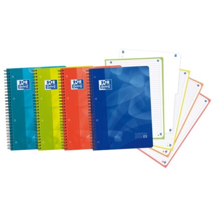 Oxford School Lagoon W&E A4+ Europeanbook - Copertina in plastica - 80 fogli - Divisorio rimovibile - Write&Erase