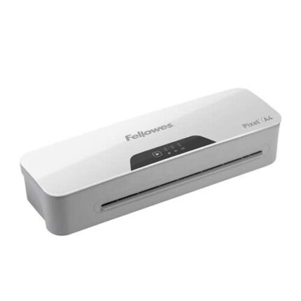 Fellowes Pixel A4 Plastificatrice - Riscaldamento in 3 minuti - Adatta per buste da 80 a 125 micron - Colore bianco/grigio