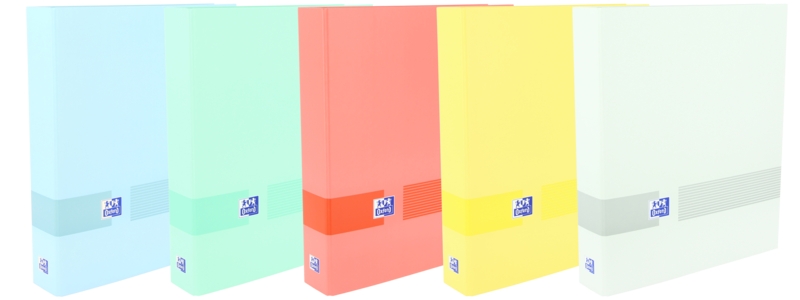 Oxford & You A4+ Raccoglitore a 4 anelli D 40 mm - Formato A4+ - Capacità 450 fogli - Copertina rigida - Dorso da 60 mm - Colori pastello assortiti