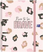 Oxford Animal Print Europeanbinder A4+ Raccoglitore ad anelli 4D 35 mm con ricambio 5x5 - Dorso da 45 mm - Copertina a strappo con chiusura elastica - 3 diversi design - immagine 2
