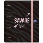 Oxford Animal Print Europeanbinder A4+ Raccoglitore ad anelli 4D 35 mm con ricambio 5x5 - Dorso da 45 mm - Copertina a strappo con chiusura elastica - 3 diversi design - immagine 3