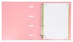 Oxford Europeanbinder Classic A4+ Raccoglitore ad anelli con ricambio a quadretti 5x5 - Copertina extra spessa - Chiusura con elastico - Colore rosa gomma da masticare - immagine 2