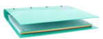 Oxford Europeanbinder Classic A4+ Raccoglitore ad anelli con ricambio a quadretti 5x5 - Copertina estraibile - Chiusura con elastico - Colore Ice Mint - immagine 2