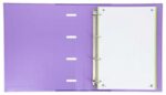 Oxford Europeanbinder Classic A4+ Raccoglitore ad anelli con ricambio a quadretti 5x5 - Copertina extra resistente - Chiusura con elastico - Colore malva - immagine 2
