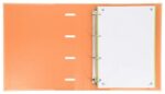 Oxford Europeanbinder Classic A4+ Raccoglitore ad anelli con ricambio a quadretti 5x5 - Copertina estraibile - Chiusura con elastico - Colore pesca - immagine 2