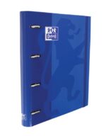 Oxford Europeanbinder Classic A4+ Raccoglitore ad anelli con ricambio a quadretti 5x5 - Copertina extra spessa - Chiusura con elastico - Colore blu navy