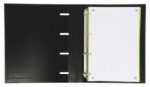 Oxford Europeanbinder Classic A4+ Raccoglitore ad anelli con ricambio a quadretti 5x5 - Copertina extra spessa - Chiusura con elastico - Colore nero - immagine 2