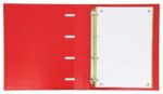 Oxford Europeanbinder Classic A4+ Raccoglitore ad anelli con ricambio a quadretti 5x5 - Copertina extra spessa - Chiusura con elastico - Colore rosso - immagine 2