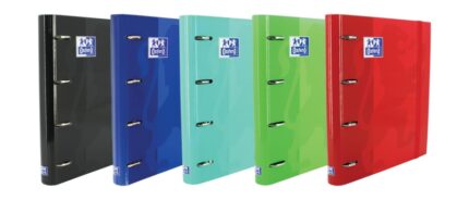 Oxford Europeanbinder Classic A4+ Raccoglitore ad anelli con ricambio 1 linea - Copertina estraibile - Chiusura con elastico - Colori assortiti