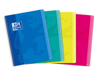 Oxford Classic A5+ Quaderno a spirale con copertina morbida - 90 fogli - Quadretti 5x5 - Colori assortiti