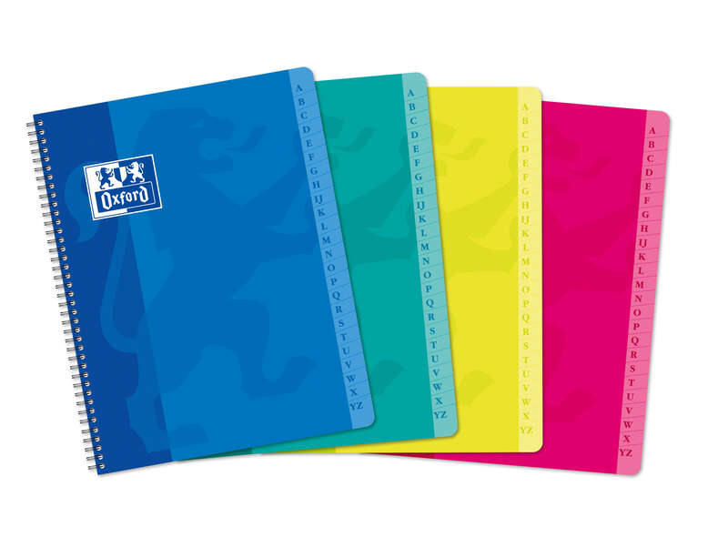 Oxford Classic A5+ Quaderno a spirale con copertina morbida - 90 fogli - Quadretti 5x5 - Colori assortiti