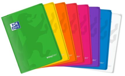 Oxford Easybook A4 Taccuino rilegato - Copertina in plastica resistente - 1 riga con 2 margini - 48 fogli di carta di alta qualità