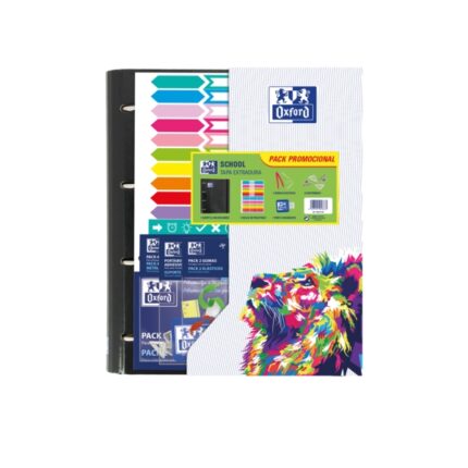 Oxford Europeanbinder Oxfcla A4+ - Raccoglitore formato A4+ - Design scolastico - Include divisori - Colori assortiti