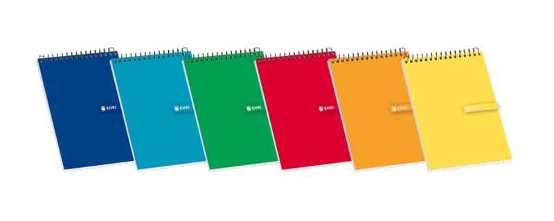 Blocco note a spirale Enri con copertina morbida 16º 4x4 - Fogli a quadretti - Formato compatto - Ideale per appunti e disegni