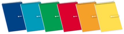Blocco note a spirale Enri con copertina morbida 8º 4x4 - Fogli bianchi - Dimensioni compatte - Ideale per appunti e disegni