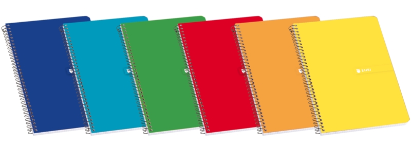 Enri Quaderno a spirale con copertina morbida formato 3x3 - 80 fogli - Colori assortiti Enri Quaderno a spirale con copertina morbida formato 3x3 - 80 fogli - Colori assortiti