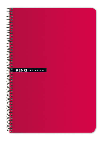 Enri Status Quaderno a spirale formato 4º Griglia 4 mm 100 fogli con margine - Copertina rigida - Colore rosso Enri Status Quaderno a spirale formato 4º Griglia 4 mm 100 fogli con margine - Copertina rigida - Colore rosso