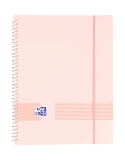Raccoglitore Oxford Live & Go A4 - Copertina in plastica opaca - Spirale da 40 buste - Colore rosa bubblegum