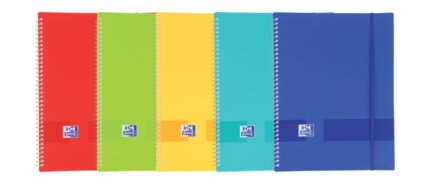 Oxford Live & Go A4 Cartella con 30 buste A4 - Copertina in plastica opaca - Chiusura in gomma - Colori assortiti