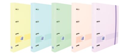 Oxford Live & Go A4+ Europeanbinder - Dorso da 45 mm - Anelli 4Dx35 mm - Ricarica a 1 linea - Colori assortiti