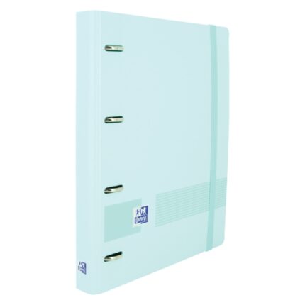 Oxford Live & Go A4+ Polyfoam Europeanbinder - Dorso da 45 mm - Anelli 4Dx35 mm - Include ricambio 5x5 - Colore blu pastello