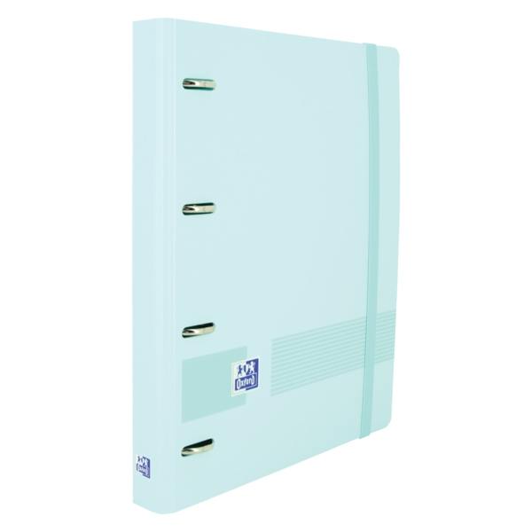 Oxford Live & Go A4+ Polyfoam Europeanbinder - Dorso da 45 mm - Anelli 4Dx35 mm - Include ricambio 5x5 - Colore blu pastello