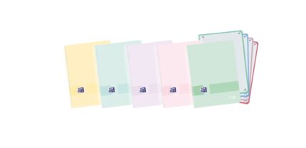 Oxford Live & Go A5+ Europeanbook - Copertina in plastica - 120 fogli - Colori assortiti