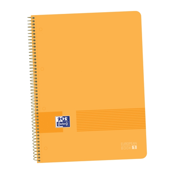 Oxford Live&Go A4+ Quaderno in plastica - Copertina resistente - Formato A4+ - 80 fogli a quadretti 5x5