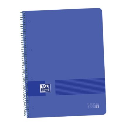 Oxford Live&Go Quaderno A4+ Copertina in plastica - Europeanbook 1 5x5 - 80 fogli - Colore blu navy