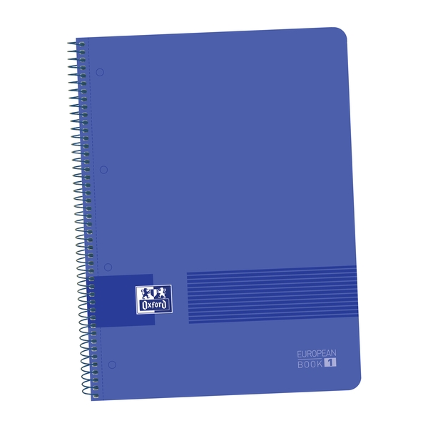 Oxford Live&Go Quaderno A4+ Copertina in plastica - Europeanbook 1 5x5 - 80 fogli - Colore blu navy