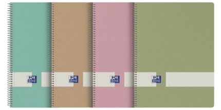 Oxford Nature Europeanbook A4+ Copertina rigida 5x5 80 fogli - Quaderno ecologico - Formato A4+ - Copertina rigida resistente - 80 fogli a quadretti 5x5