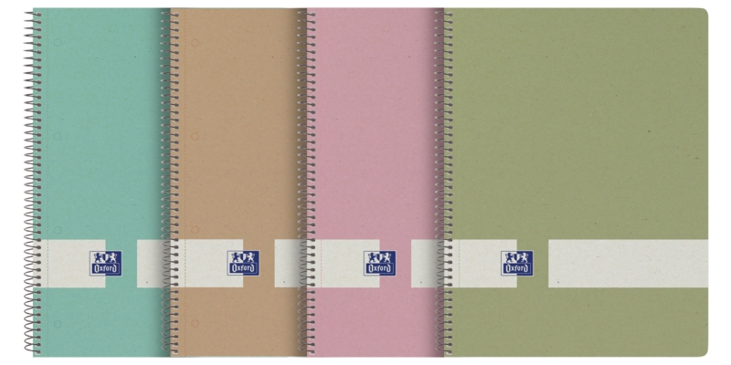 Oxford Nature Europeanbook A4+ Copertina rigida 5x5 80 fogli - Quaderno ecologico - Formato A4+ - Copertina rigida resistente - 80 fogli a quadretti 5x5