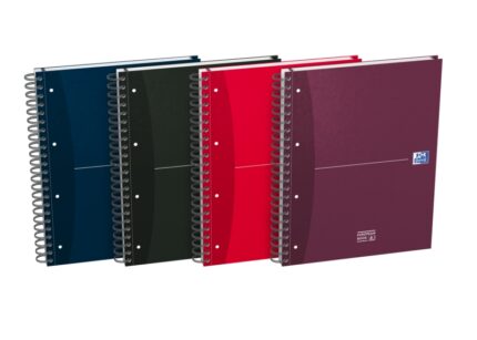 Oxford Office Essentials Europeanbook A4+ con copertina a spirale - 120 fogli - formato 4 5x5 - colori assortiti