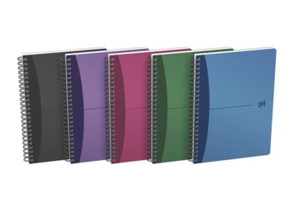 Oxford Office Urban Mix Quaderno a spirale A5 Griglia 5x5 mm 90 fogli - Copertina in plastica - Colori assortiti