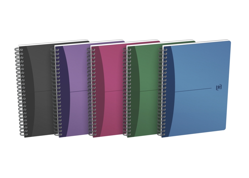 Oxford Office Urban Mix Quaderno a spirale A5 Griglia 5x5 mm 90 fogli - Copertina in plastica - Colori assortiti