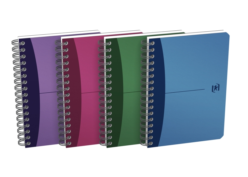Oxford Office Urban Mix A6 Quaderno A6 a spirale 90 fogli a quadretti 5x5 mm - Copertina in plastica opaca - Colori assortiti