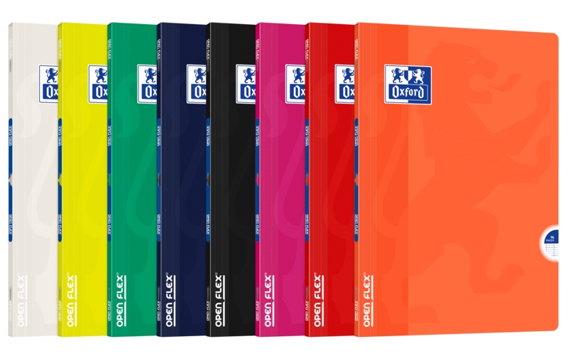 Oxford Openflex Taccuino Cucito Copertina in Plastica A4 Seyes - Resistente Copertina in Plastica - Formato A4 - Griglia Seyes con Margine - Cucitura Sicura